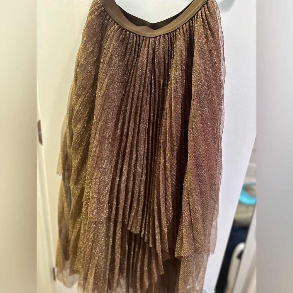 fab’rik Ginny Tulle Midi Skirt - Gold